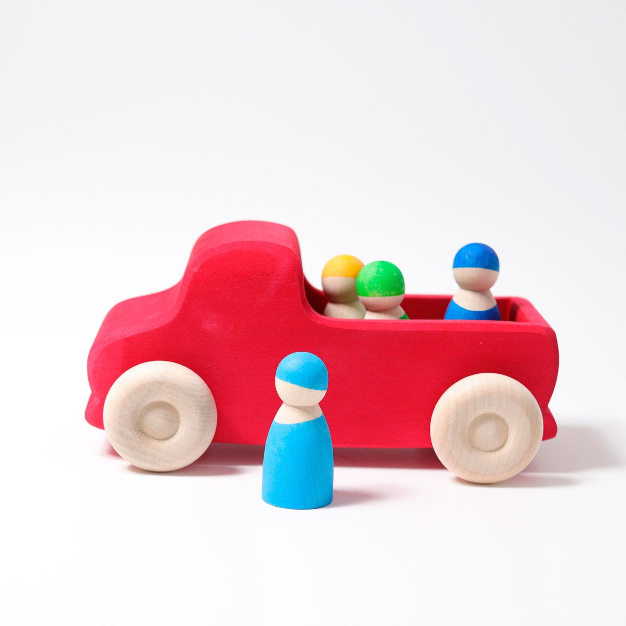 Large Red Truck by grimms with snail peg people
