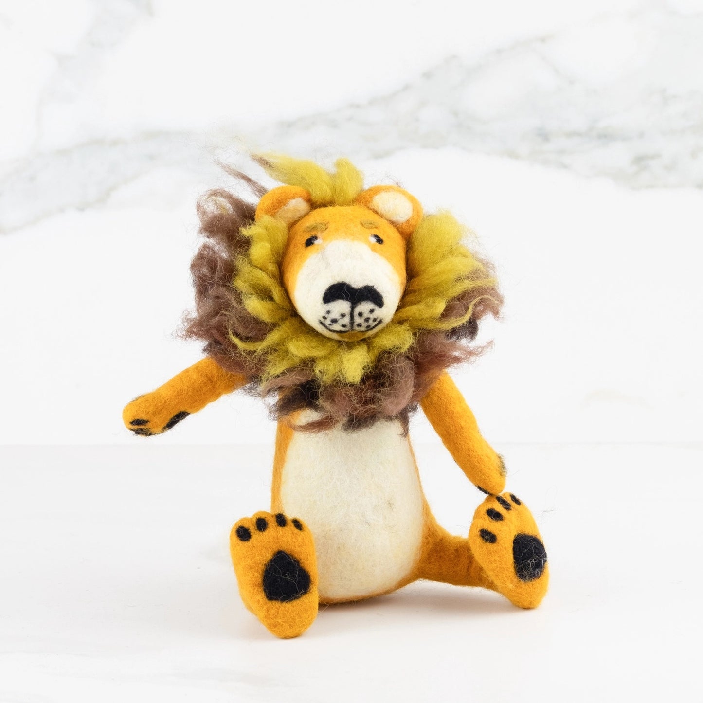 large wool felted lion