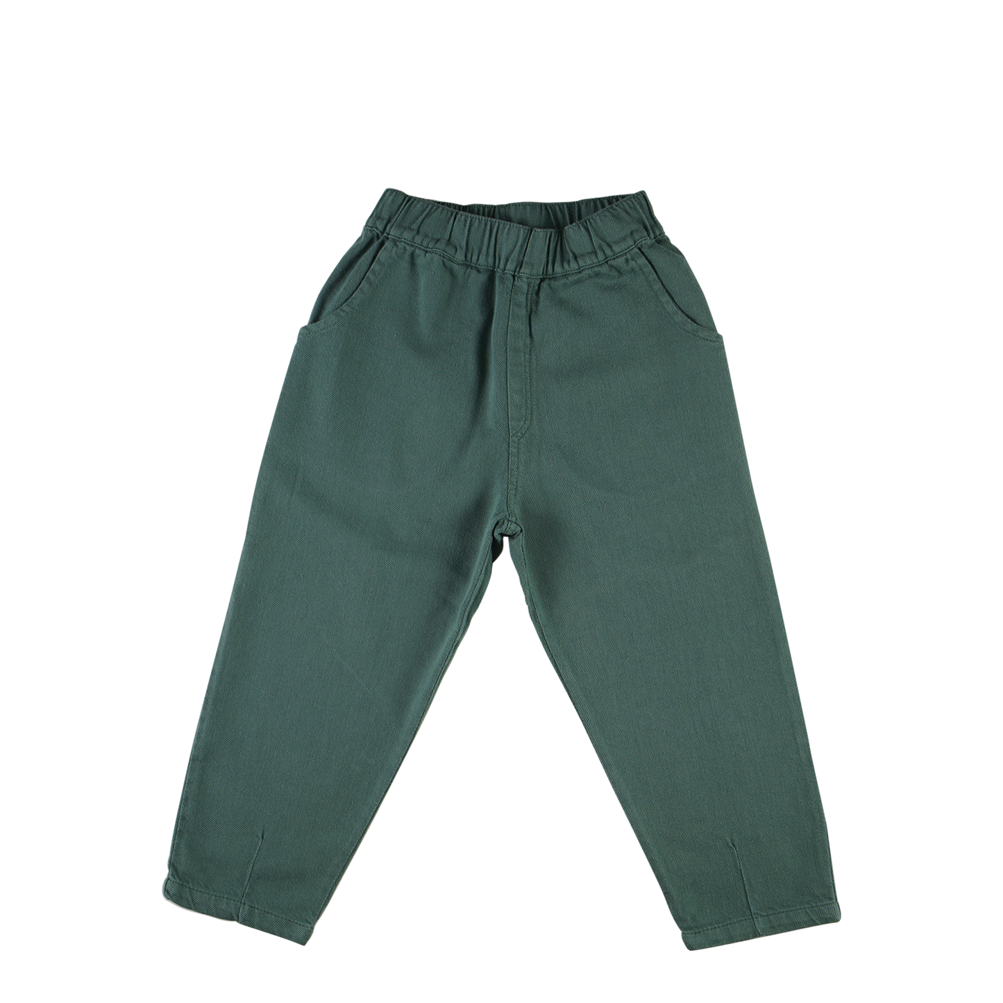 Green pants on a white background