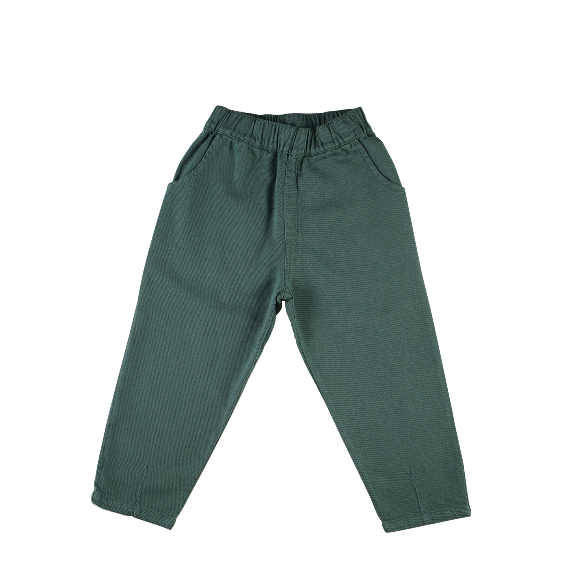 Green pants on a white background