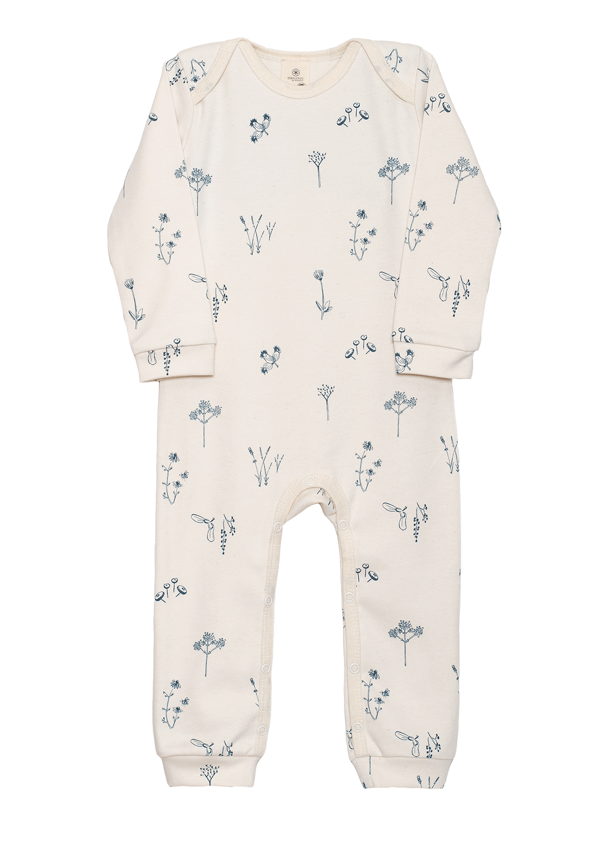 plants delight organic romper flat lay