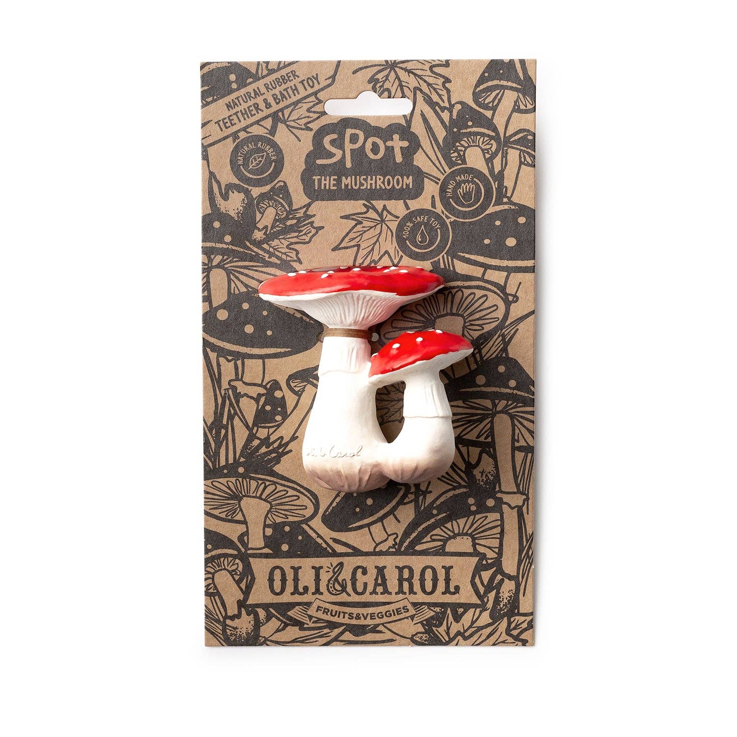 Spot the natural rubber mushroom in paper packaging