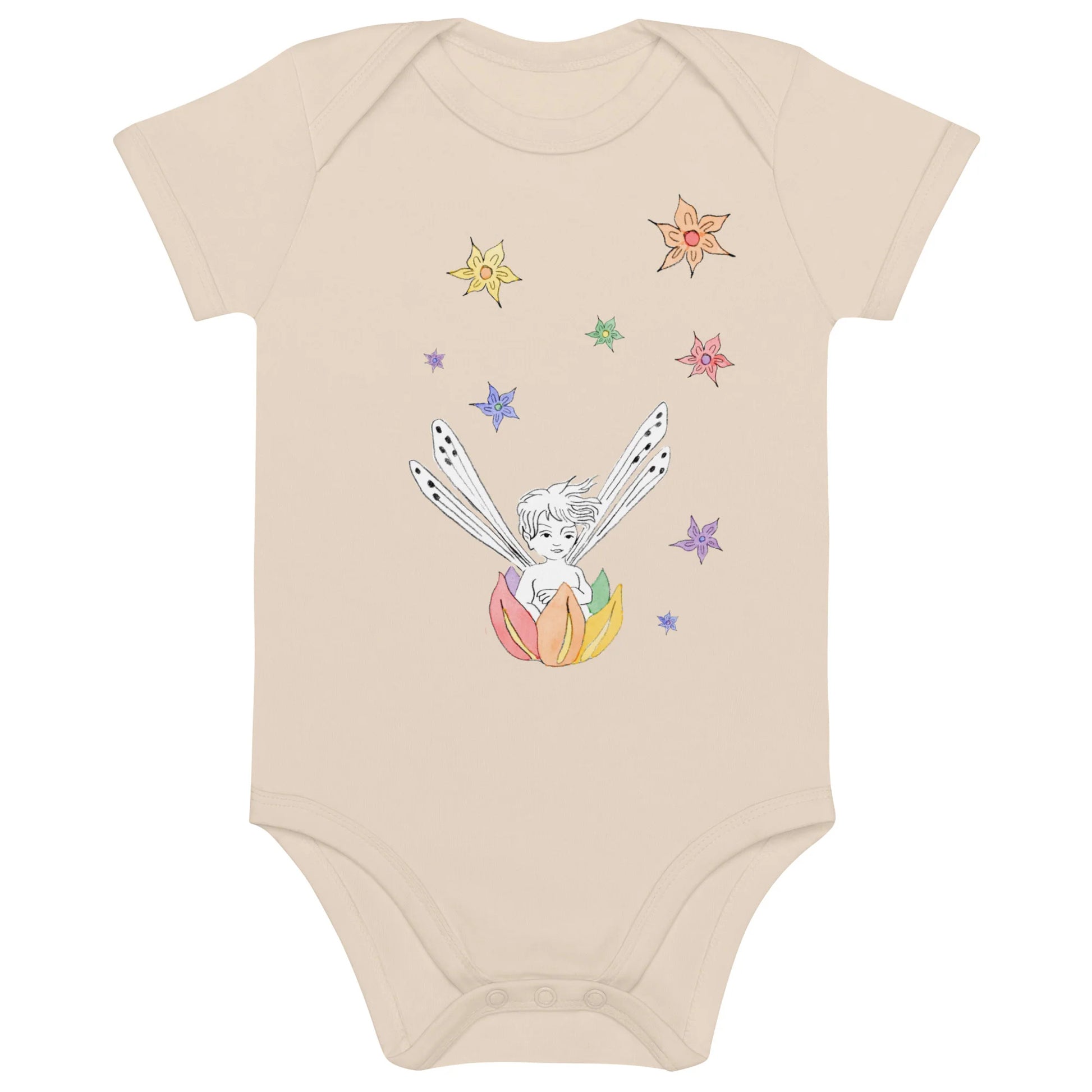 rainbow fairy boat organic onesie