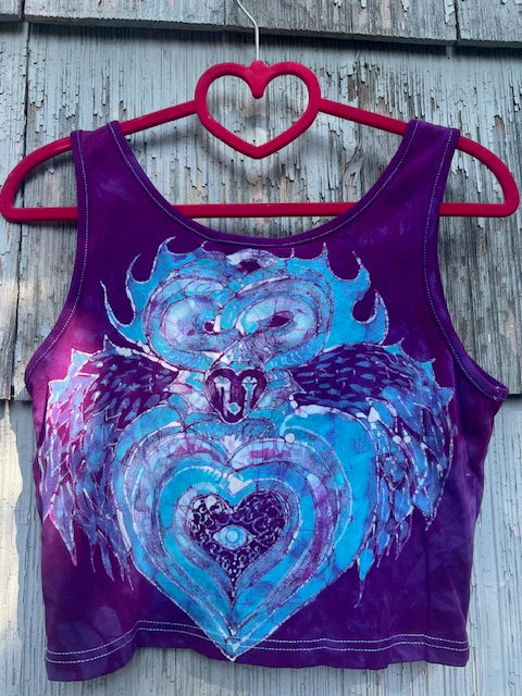 One-Of-A-Kind Hand Painted Sleeveless Crop