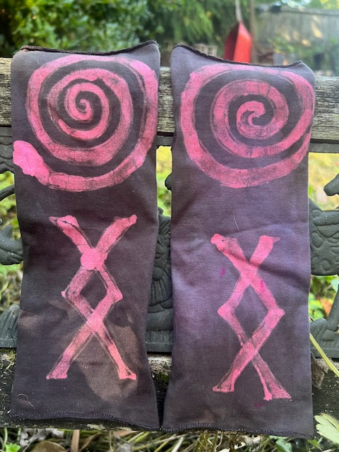 One-Of-A-Kind Hand Painted Arm Warmers