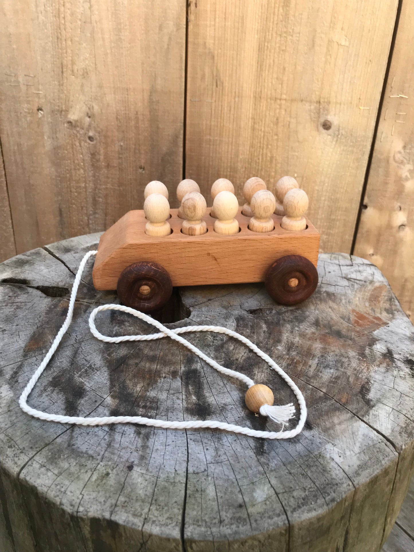 wooden people mover with peg people