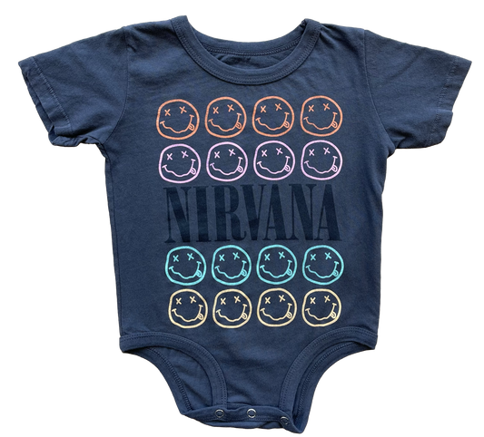 Nirvana Smiley's baby onesie