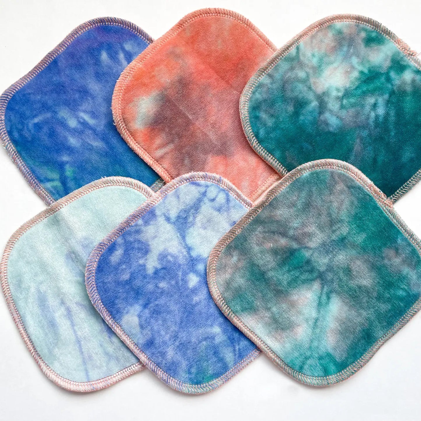 hand-dyed organic wipes in unicorn