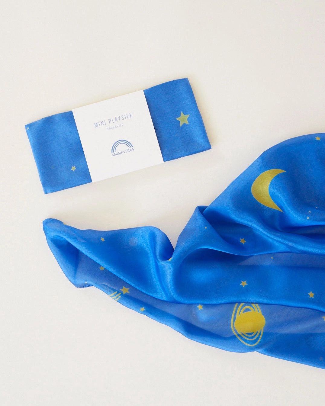 mini starry night playsilk flat lay