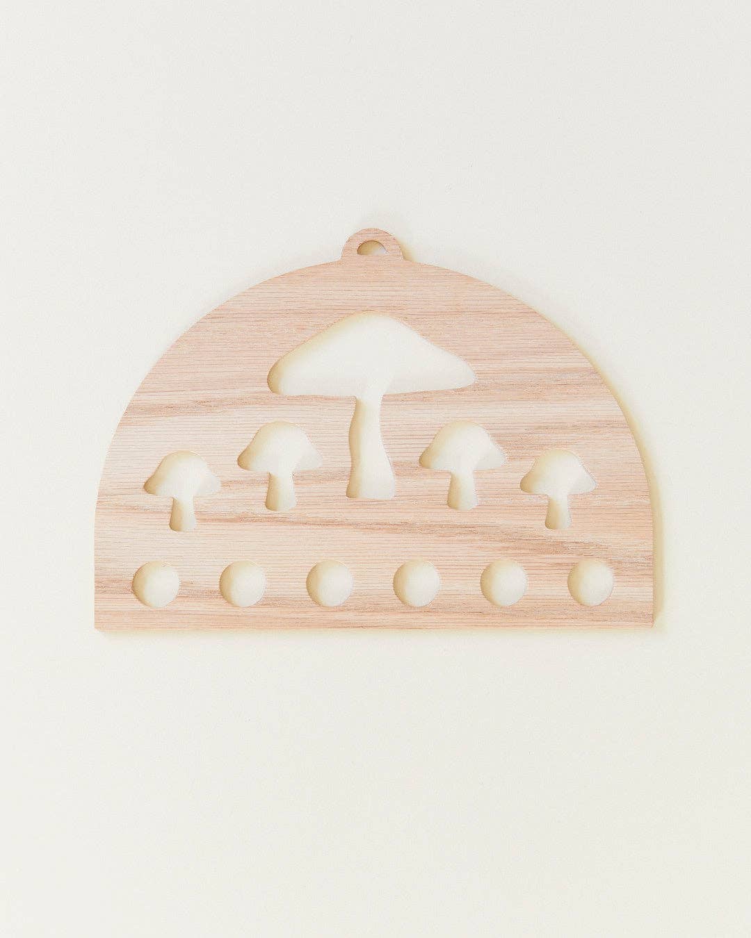 wooden mushroom display flat