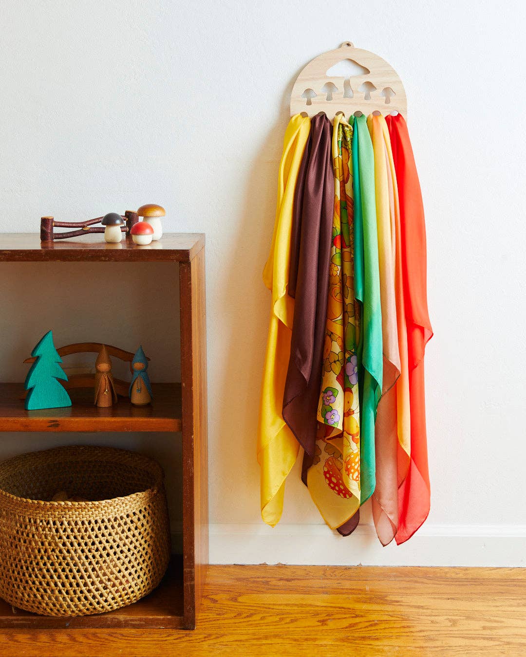 Wooden Mushroom Display for Playsilks