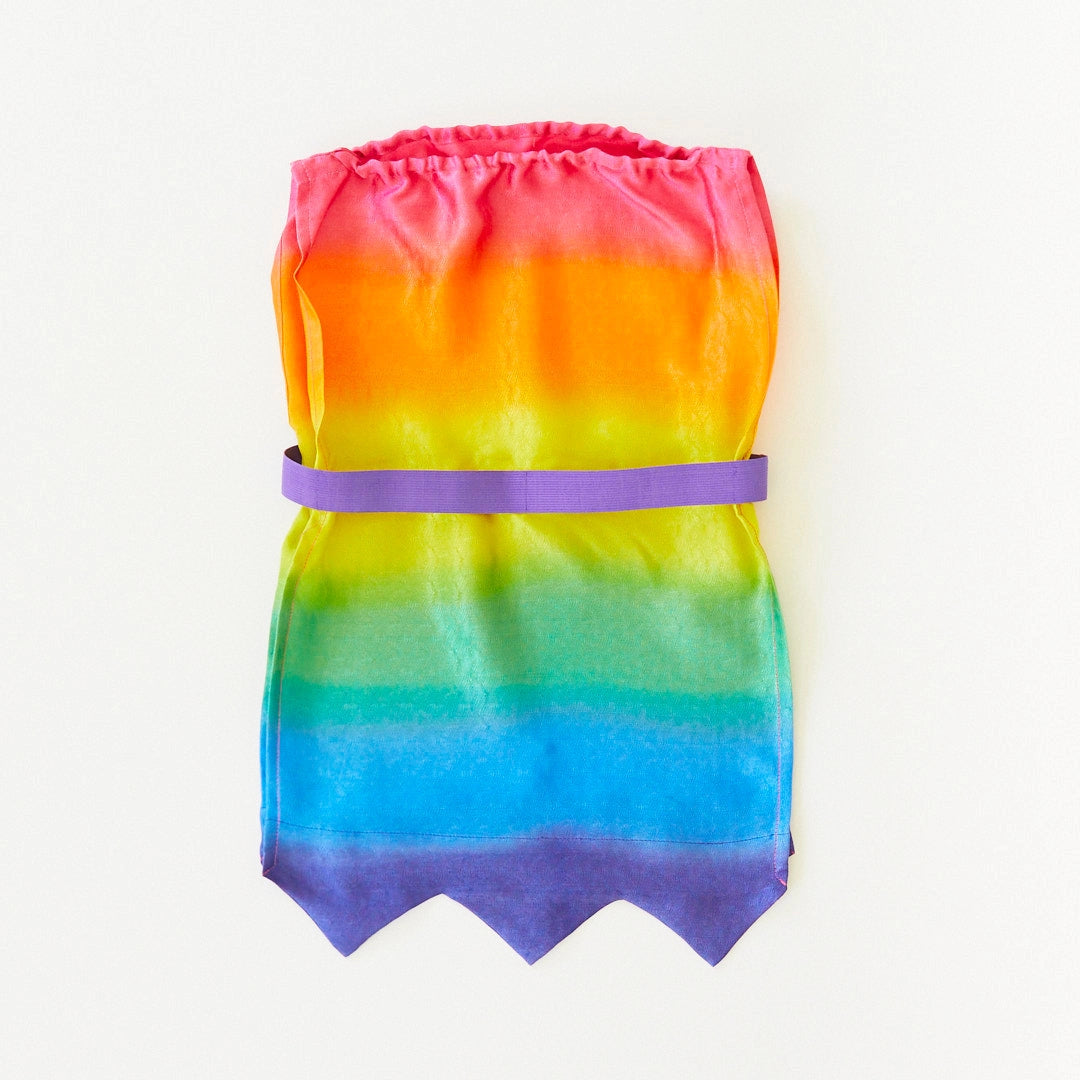 Rainbow silk dress-up tunic