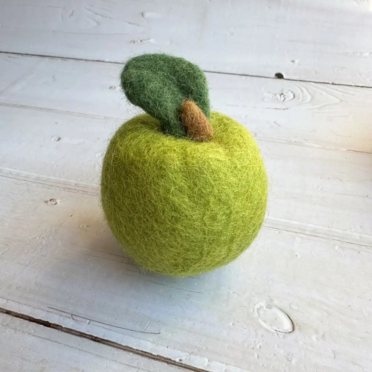 large felt green apple