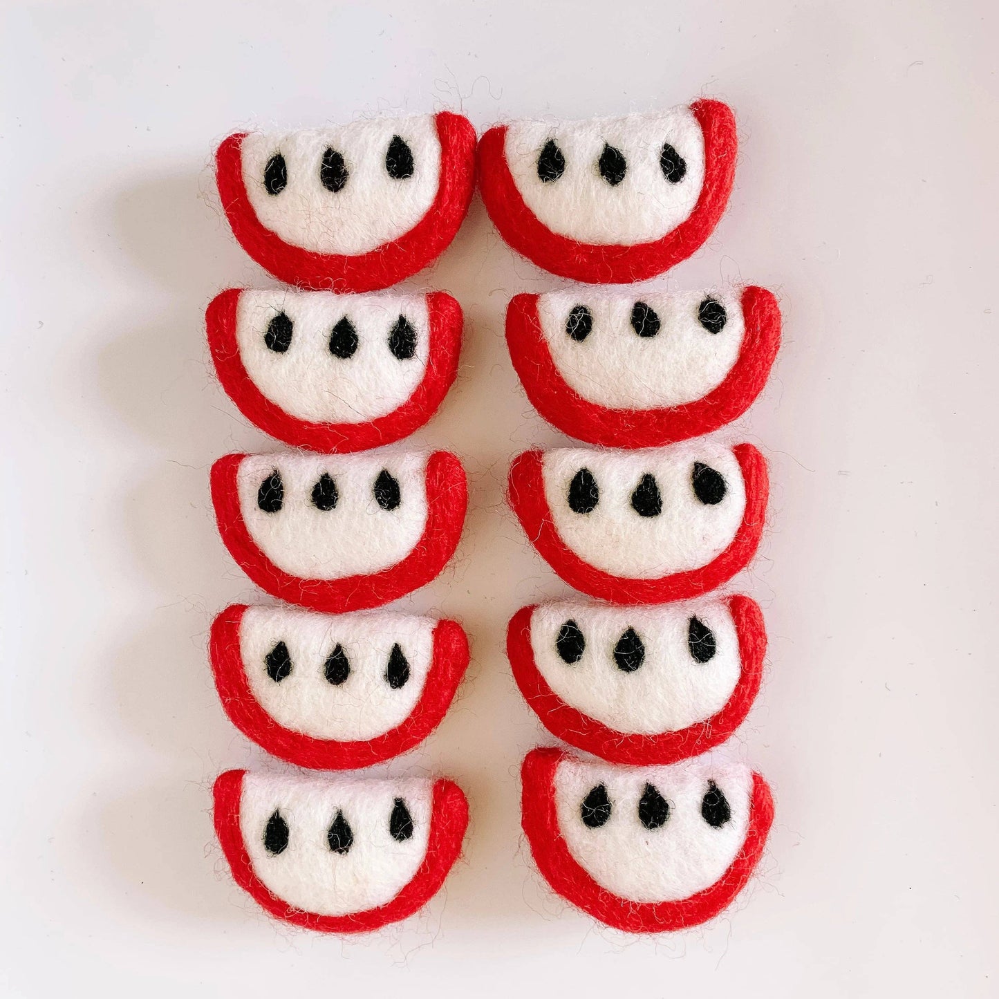 set of 10 felt apple slices