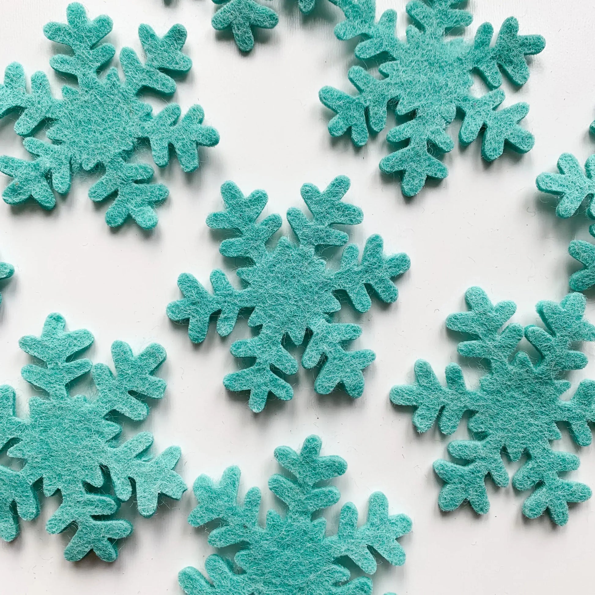 blue snowflake cutouts