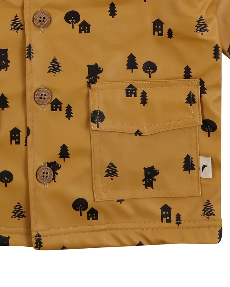 Bear forest acorn outerwear jacket pocket detail