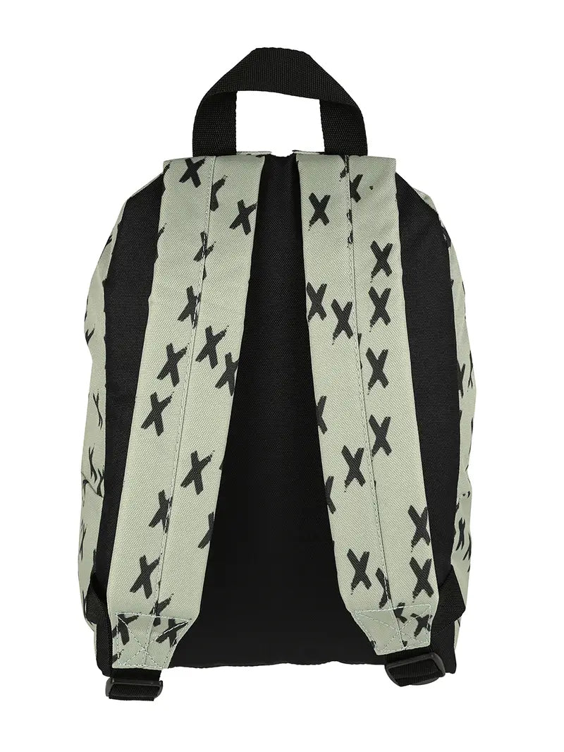 Green kisses backpack back