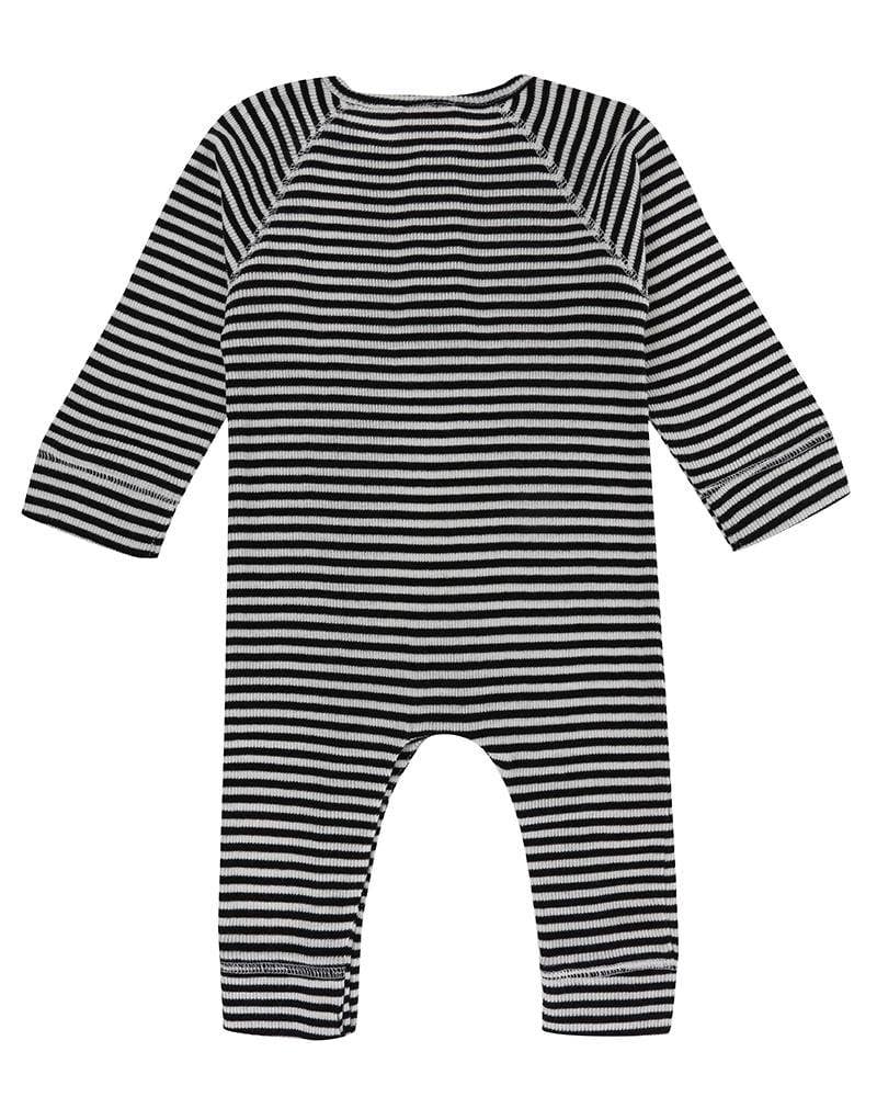 back view for ribbed striped long-sleeve romper