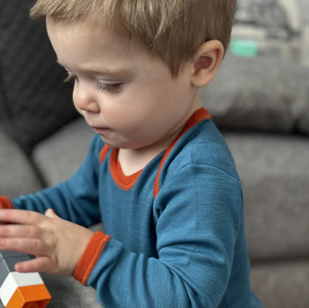 Wool Silk Long Sleeve Onesie