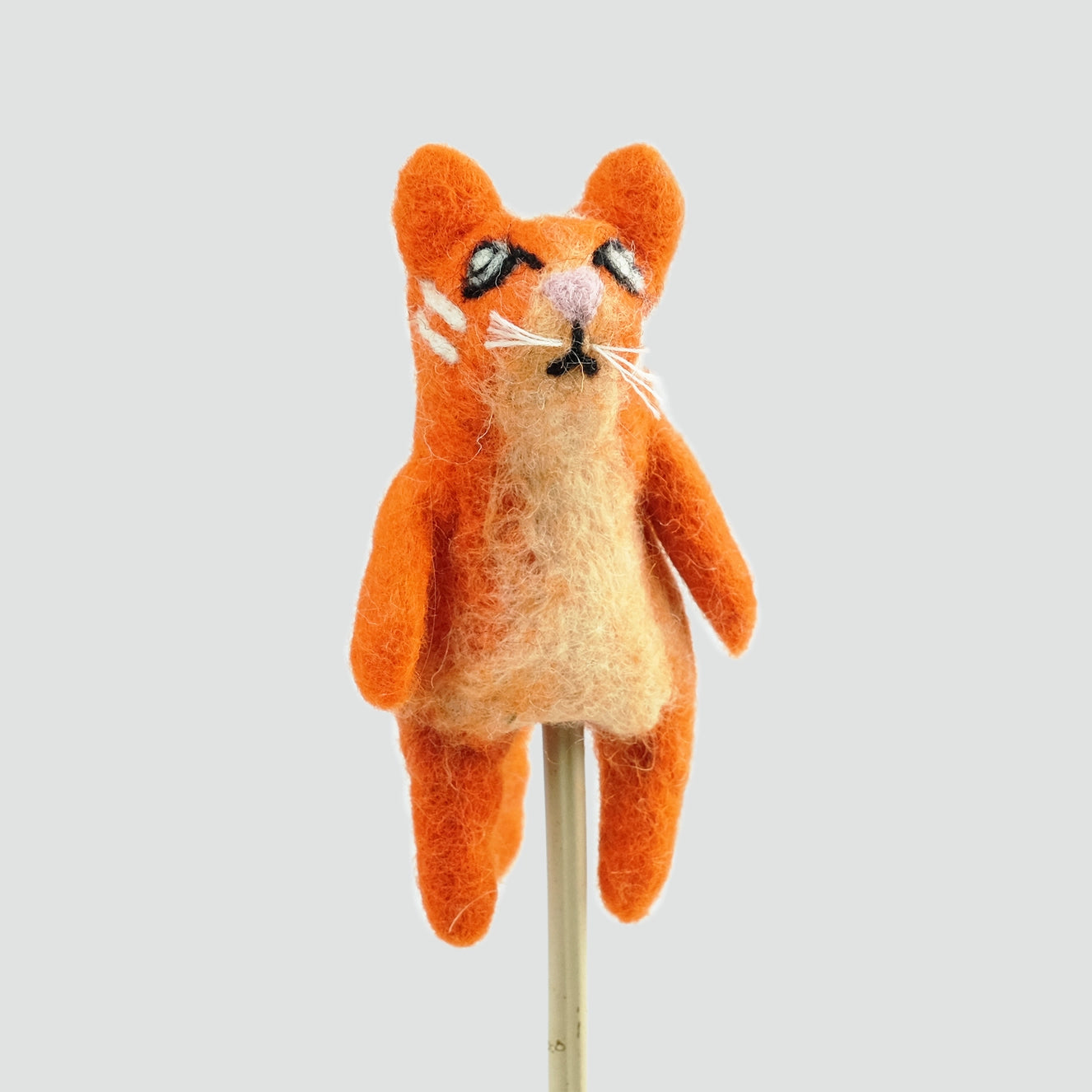 orange cat finger puppet