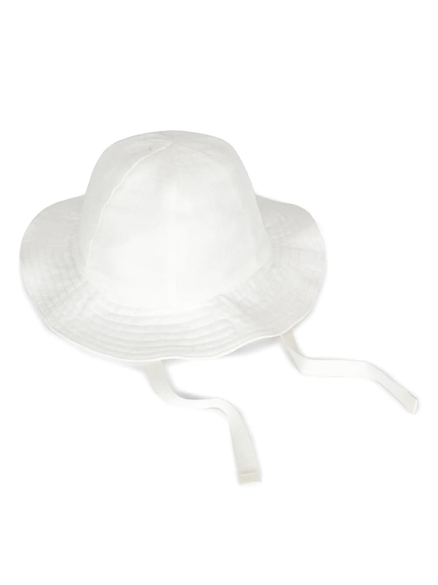 organic white muslin sun hat