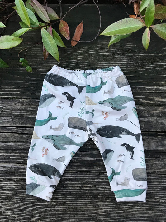 Watercolor Whale pants