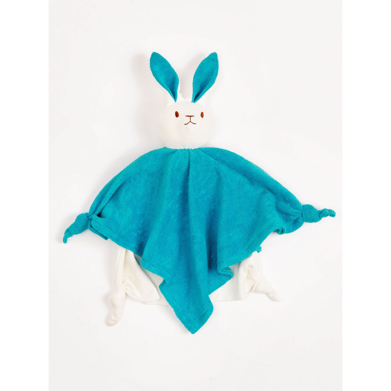 Blue and natural bunny Blanket toy