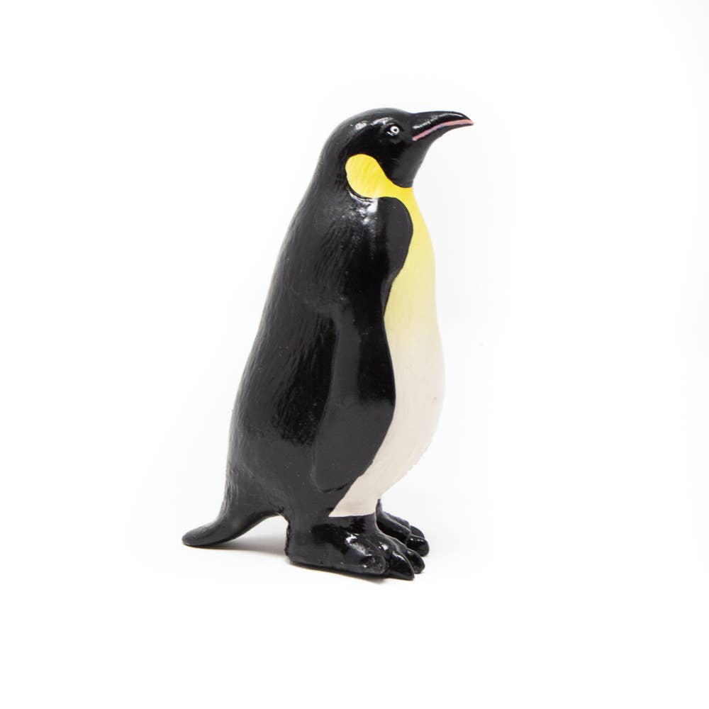 Natural rubber penguin from the side