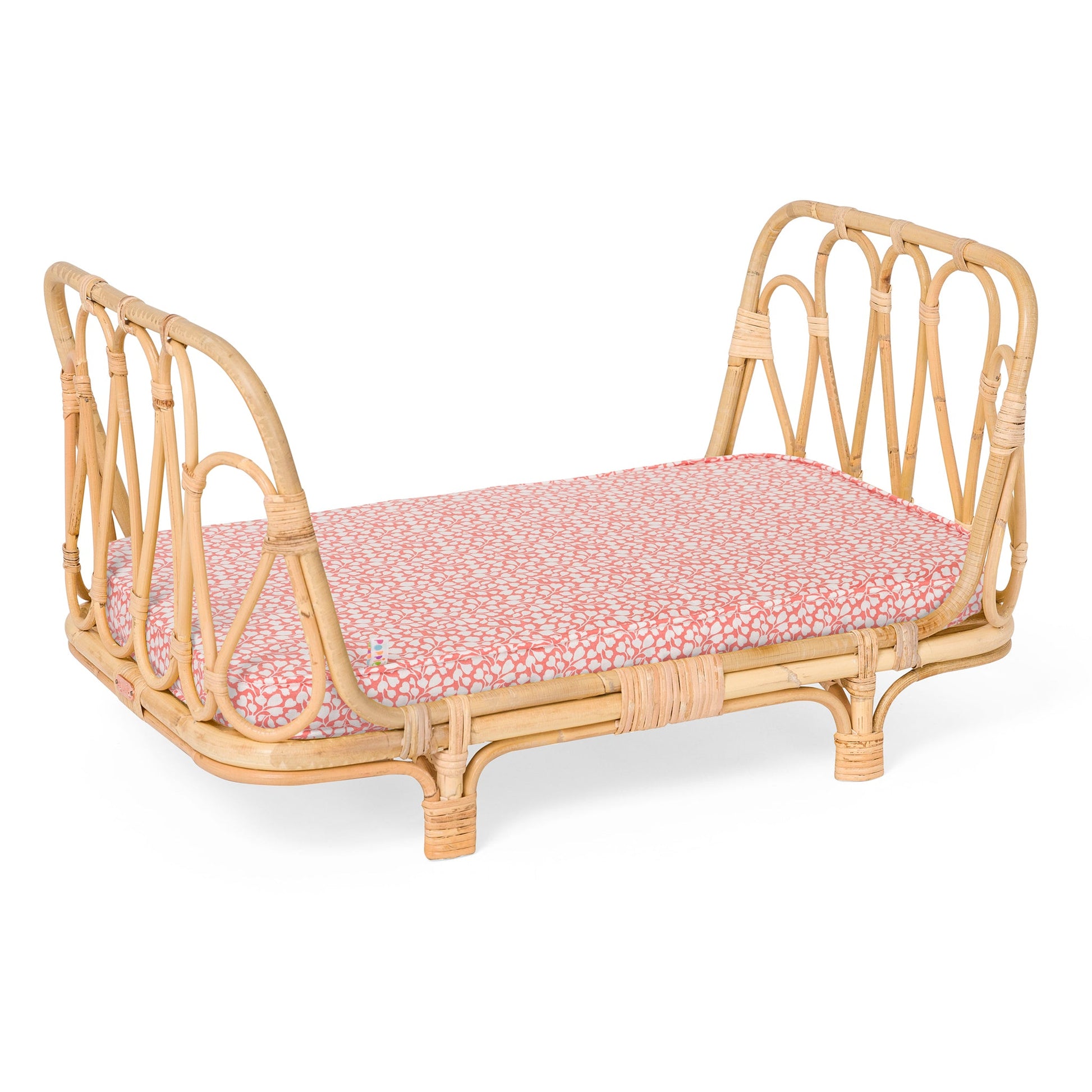Poppie Day bed - coral leaves