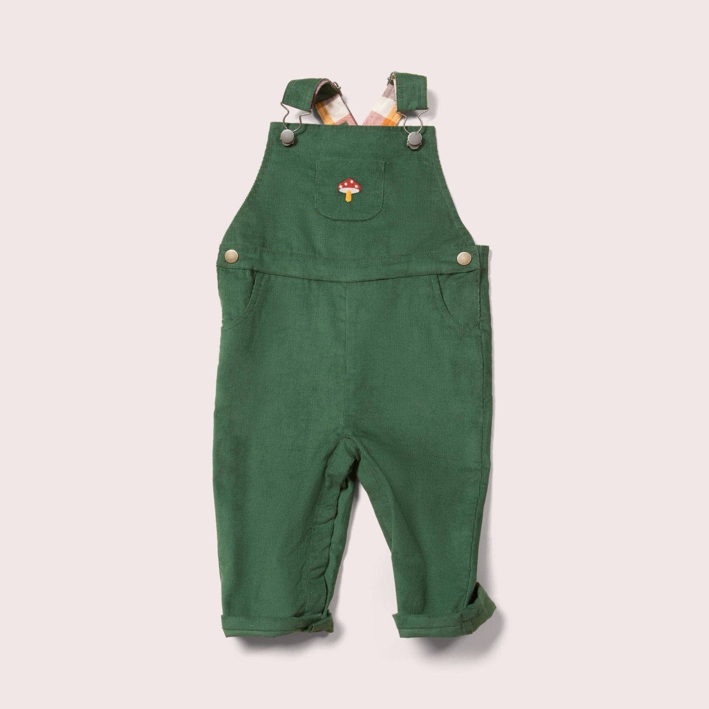 Embroidered Toadstool Classic Corduroy Overalls