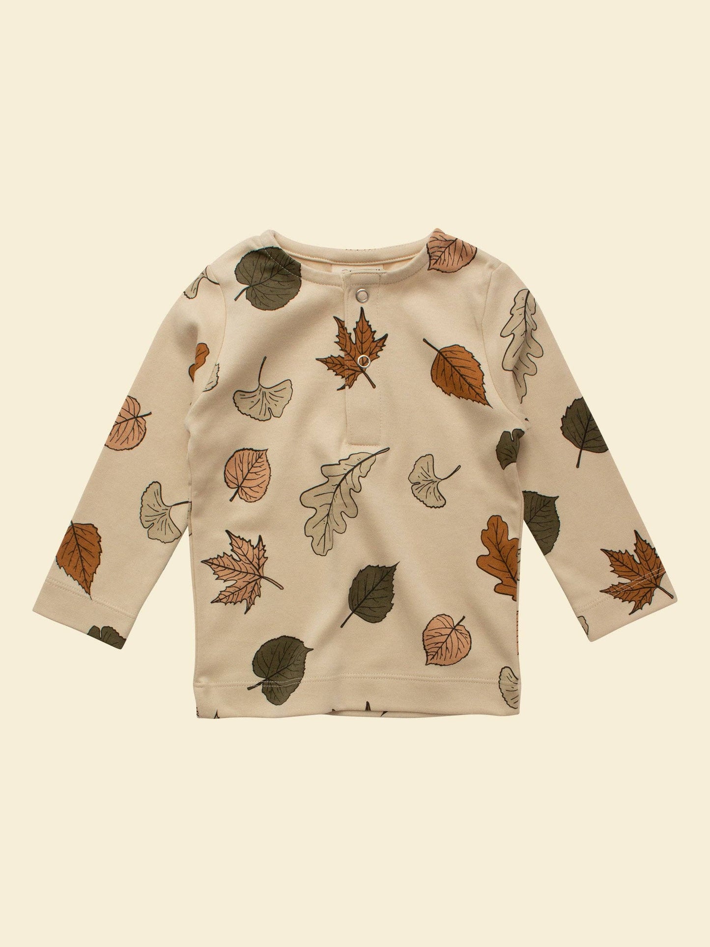 Organic Autumn Leaf Long-Sleeve Tee flat lay