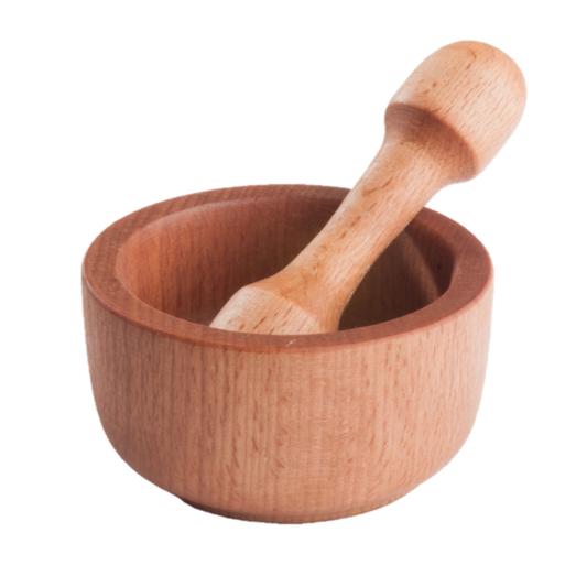 Wooden Mortal and Pestle