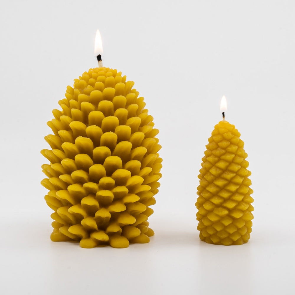 Pinecone Beeswax Candle