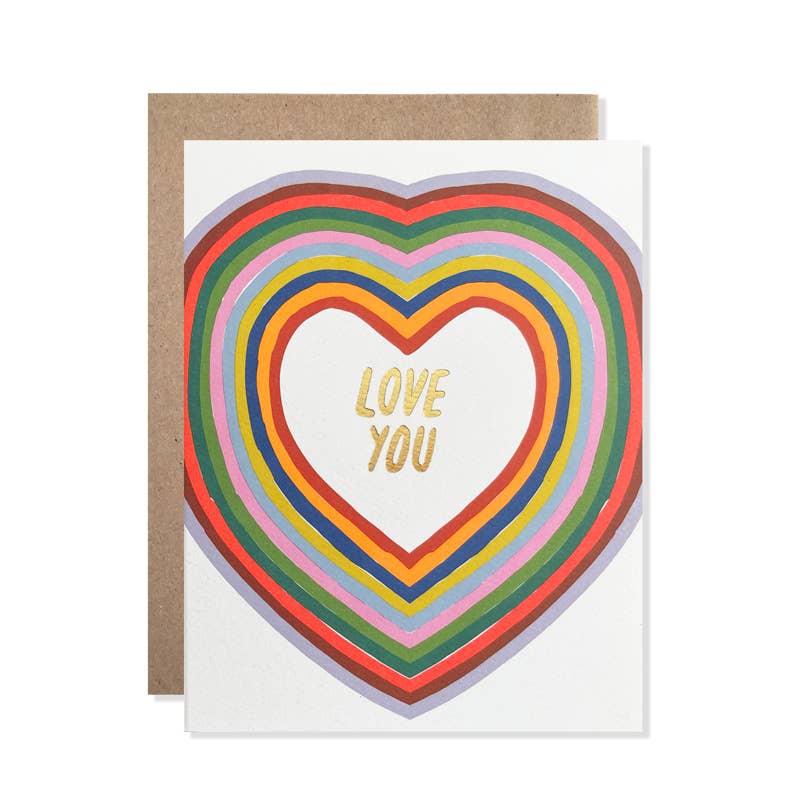 Love You Hearts greeting card