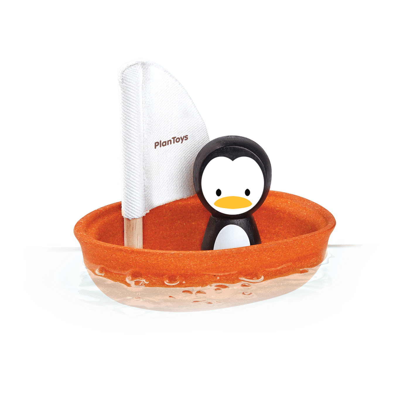 Penguin Bath Sailing Boats by plan toys