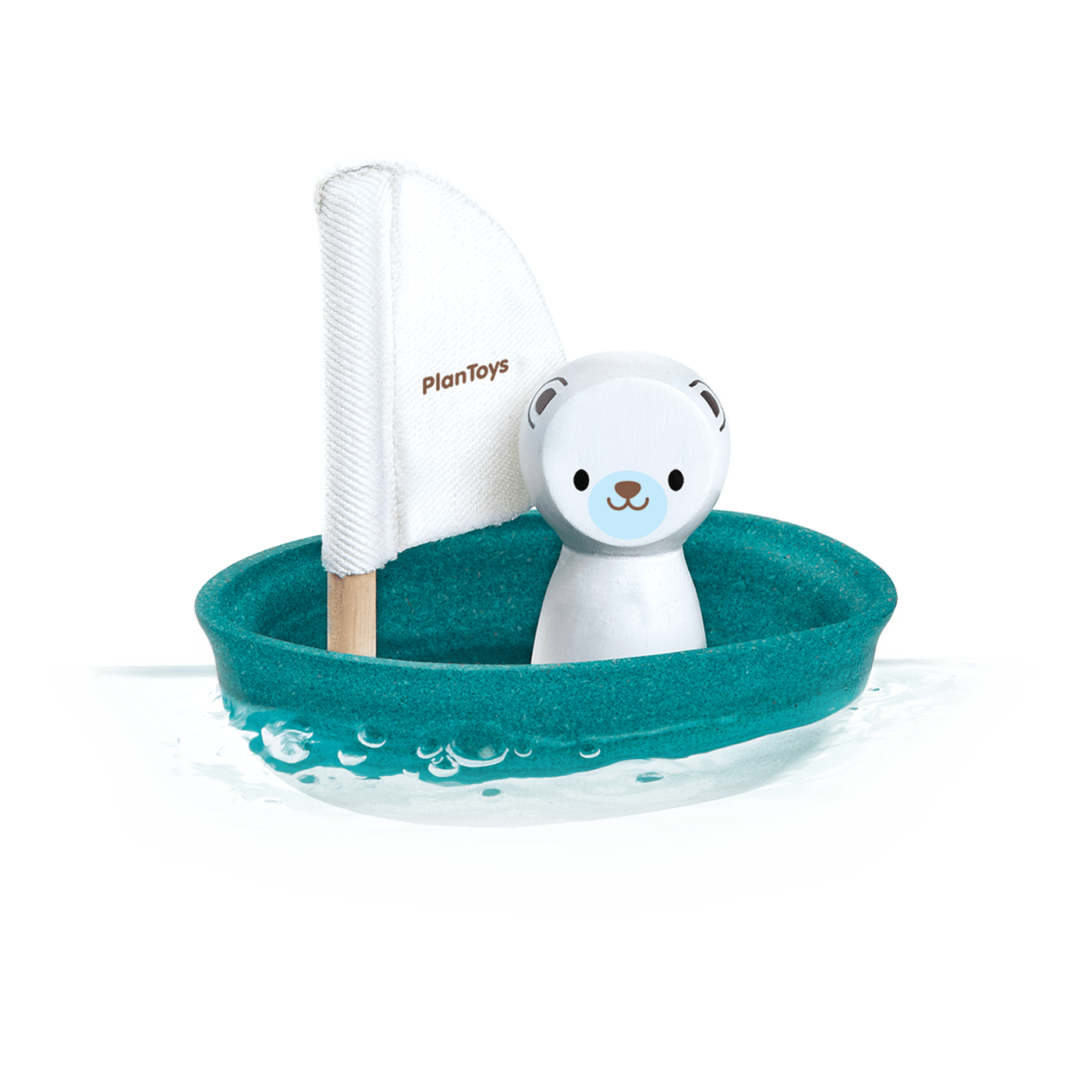 Polar Bear Bath Sailing Boats by plan toys