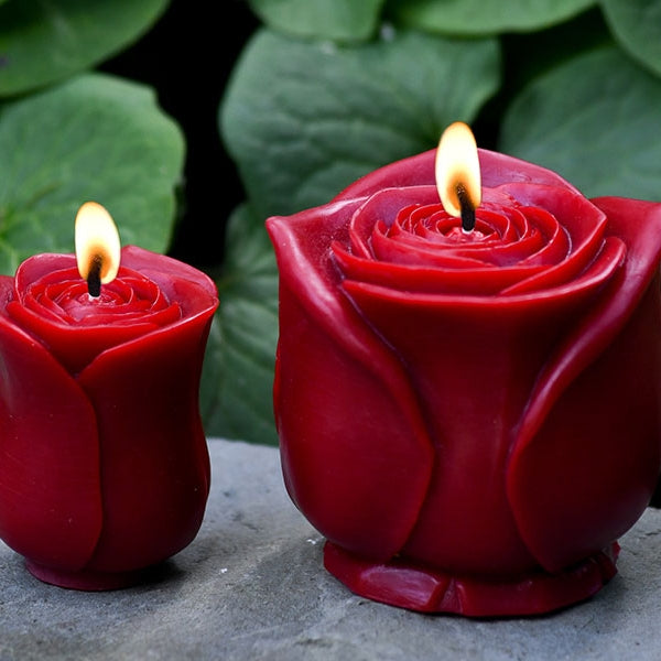 rose beeswax candles