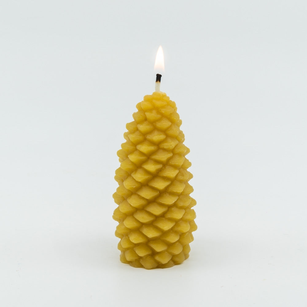 Pinecone Beeswax Candle