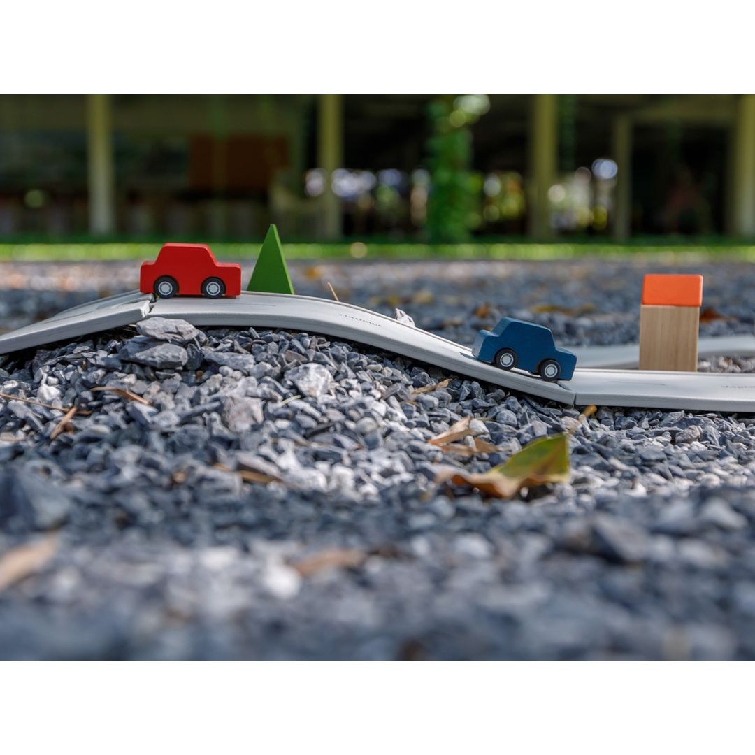 Rubber Road & Rail Set - Medium by Plan Toys