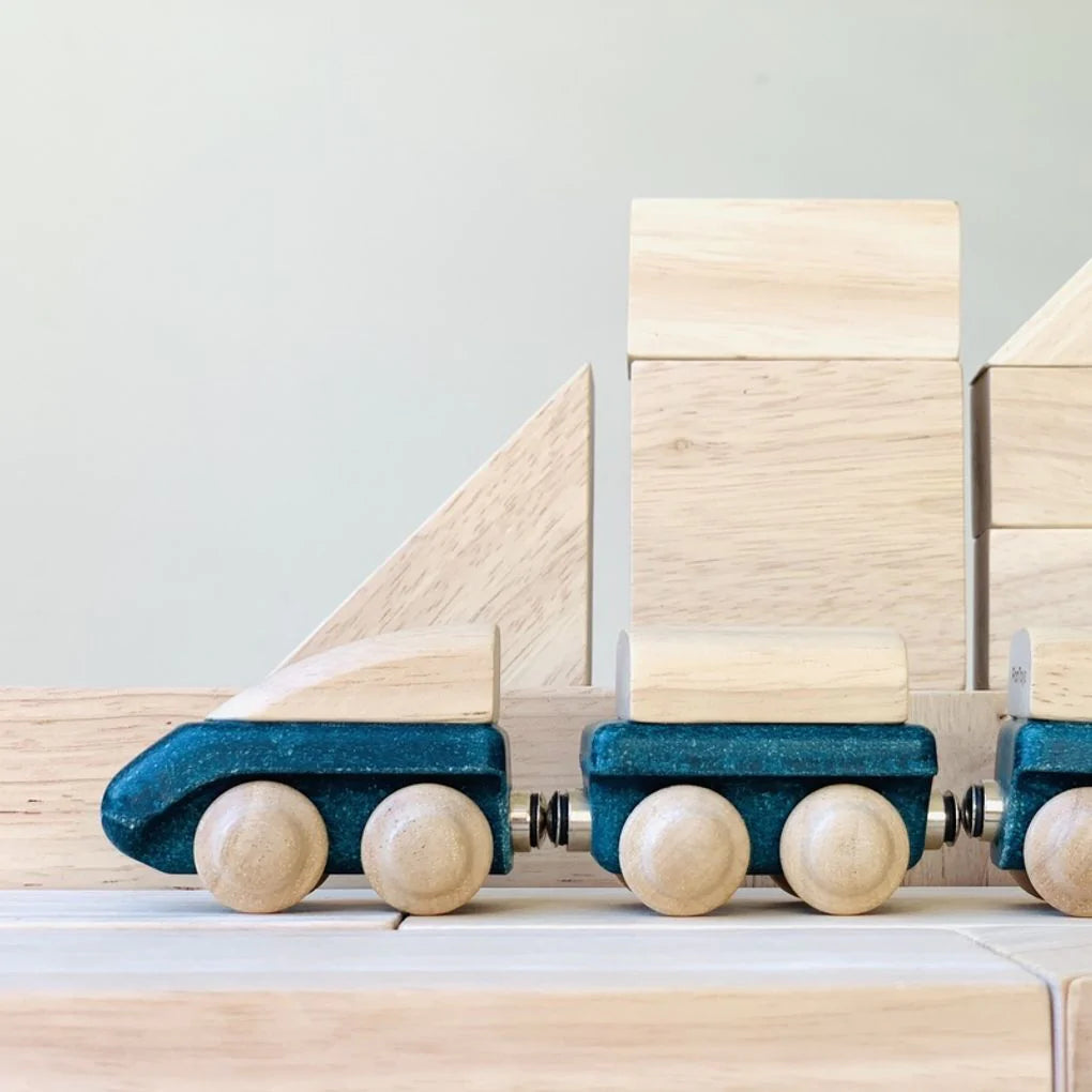 Hybrid Train Wooden train set by Plan Toys
