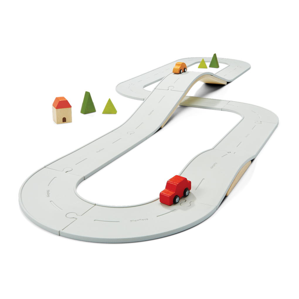 Rubber Road & Rail Set – Large by Plan Toys