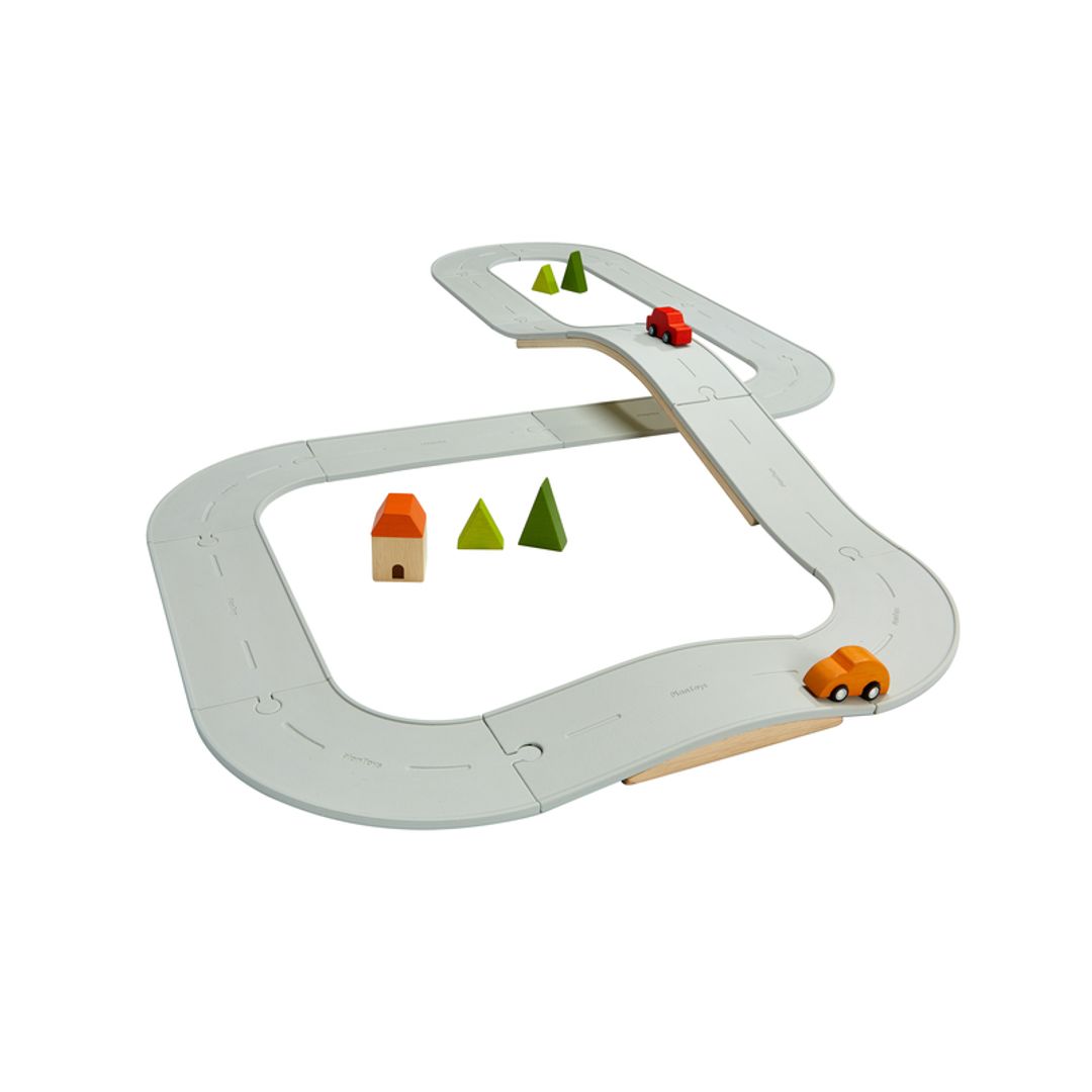 Rubber Road & Rail Set – Large by Plan Toys