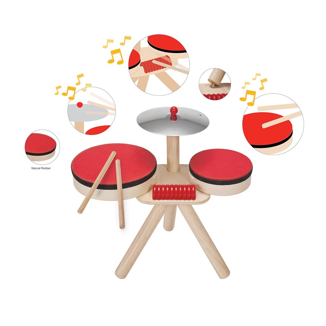 Musical Band Drum Kit by Plan Toys