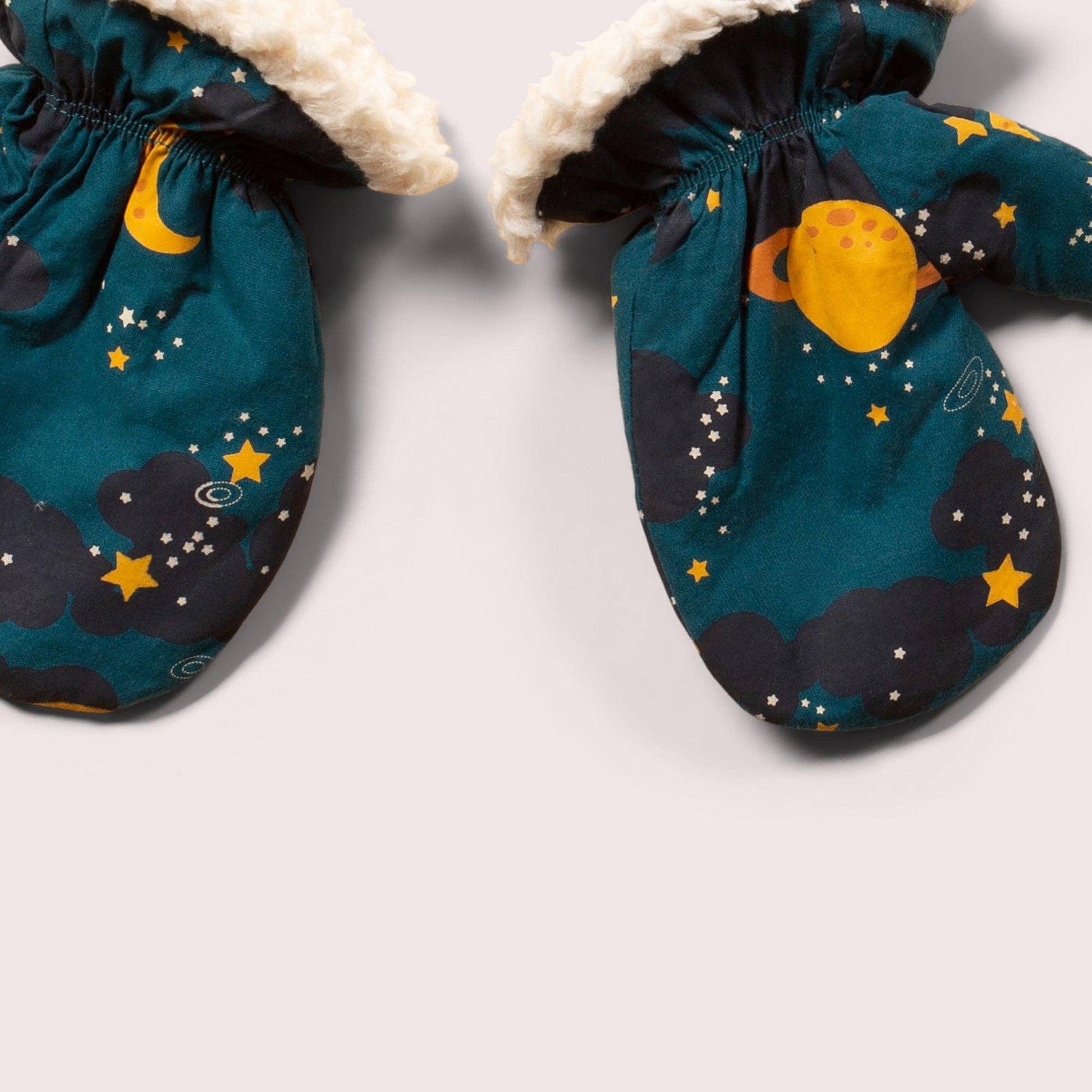 Saturn nights sherpa lined mittens