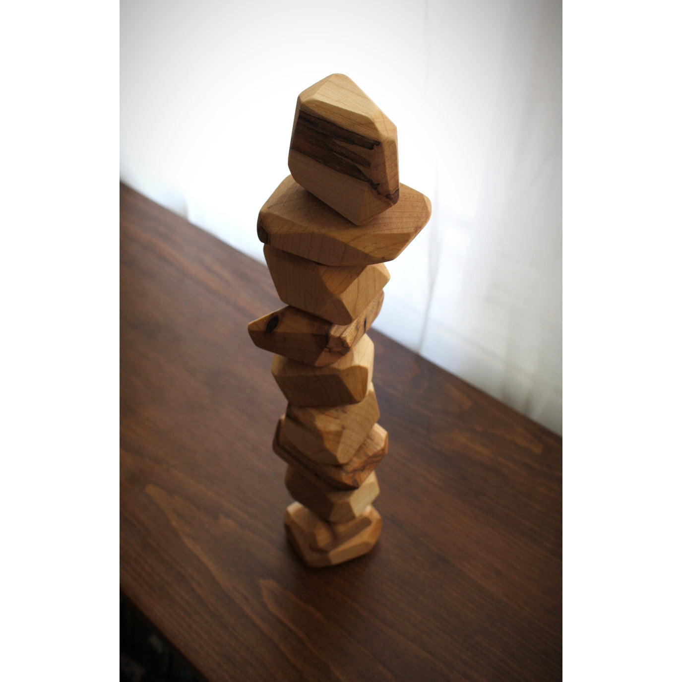 Wood Stacking Stones - Walnut