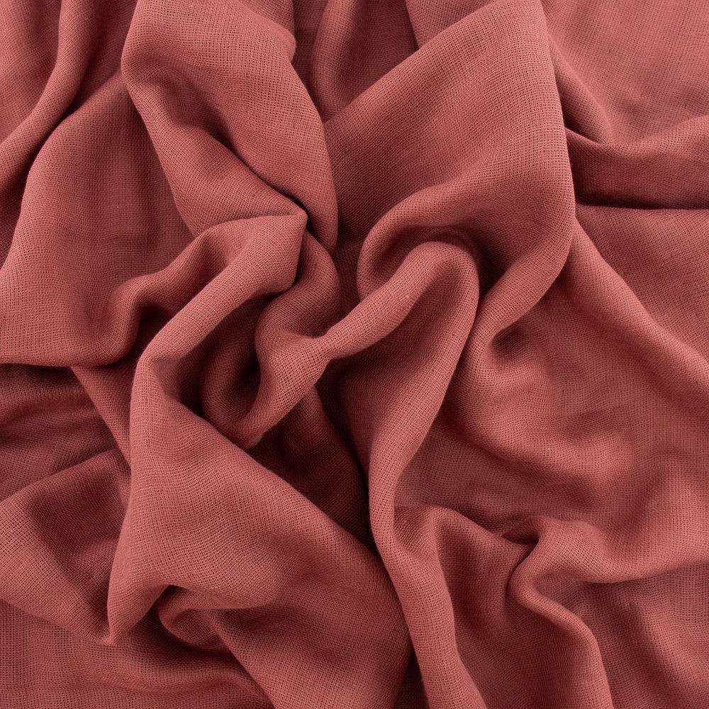 8-Layer Organic Cotton Muslin Gauze Blanket in Terracotta