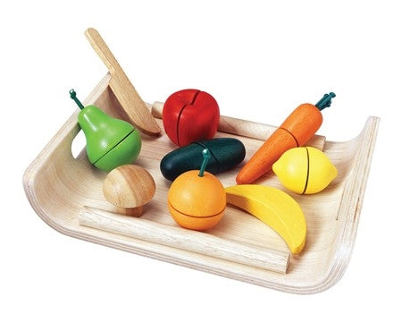 Assorted Fruit & Vegetable Play Set from Plan Toys
