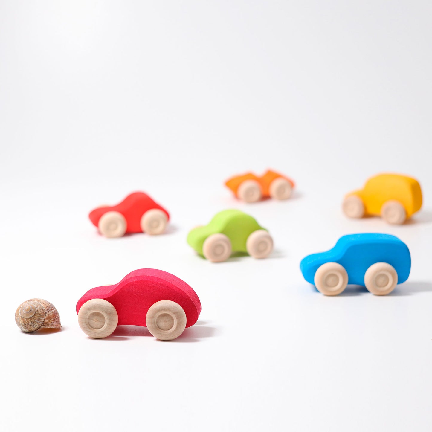 Wooden Cars Set with Shell