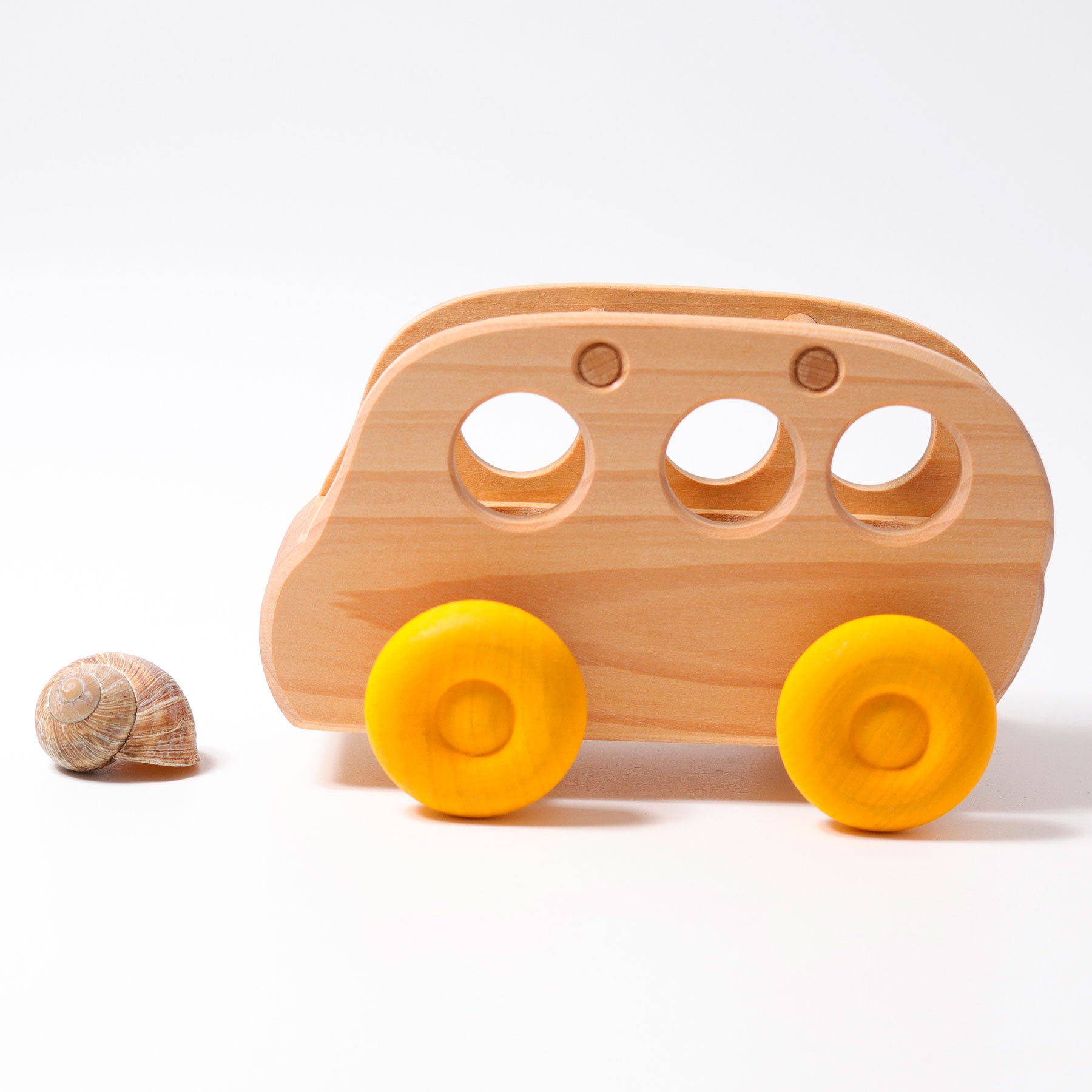 Natural Bus by Grimms with Shell