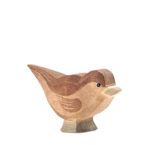 Hand carved wooden Sparrow by Ostheimer